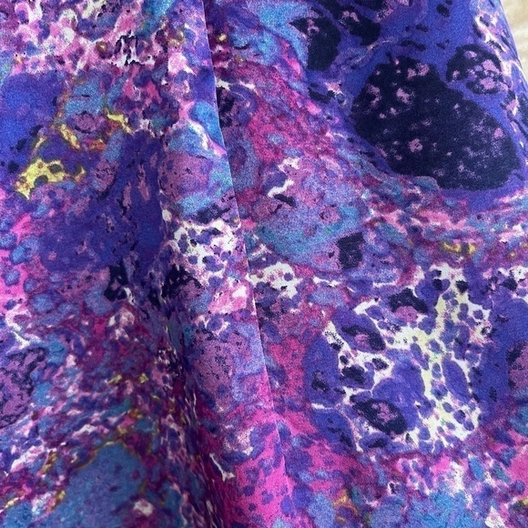 Coldwater Creek colorful faux wrap shawl neck sleeveless fitted blouse size S - Picture 10 of 16